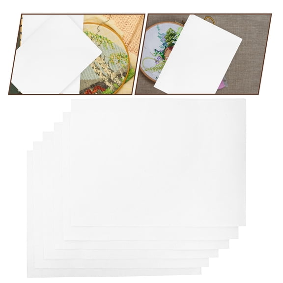 LOLIPPYY 6pcs Wash Stabilizer White Non Woven Fabrics for