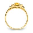 thumbnail image 2 of 14K Yellow Gold Ring Band with Stones (11) November Citrine Oval Diamond Round, Size 8, 2 of 5