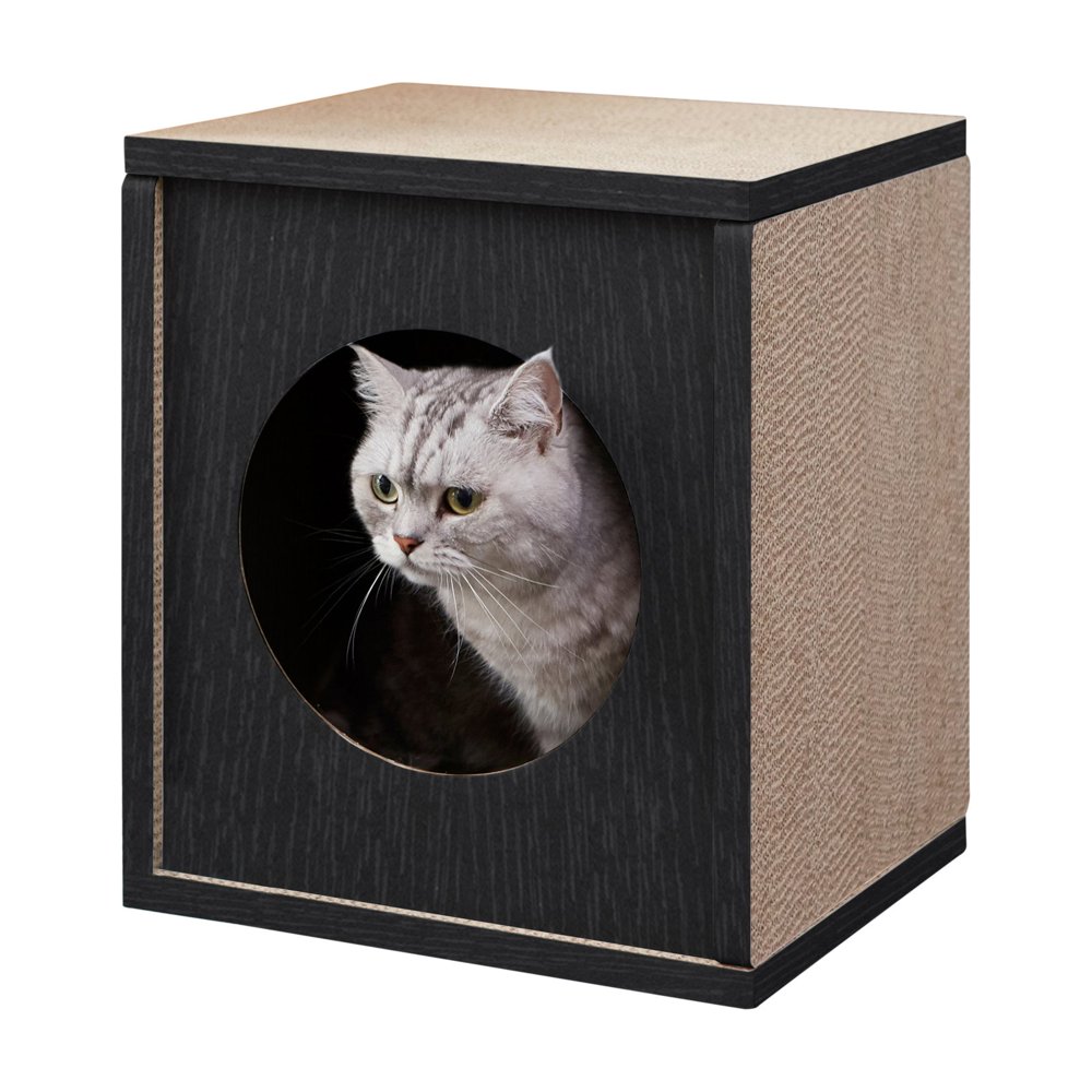 Way Basics Eco Friendly Cat Scratcher Cube House