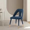 thumbnail image 2 of Manhattan Comfort Neda Dining Chair with Solid Wood Frame in Midnight Blue, 2 of 10