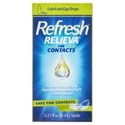 Refresh Relieva For Contacts Lubricant Eye Drops For Use with Contact Lenses, 8 ml