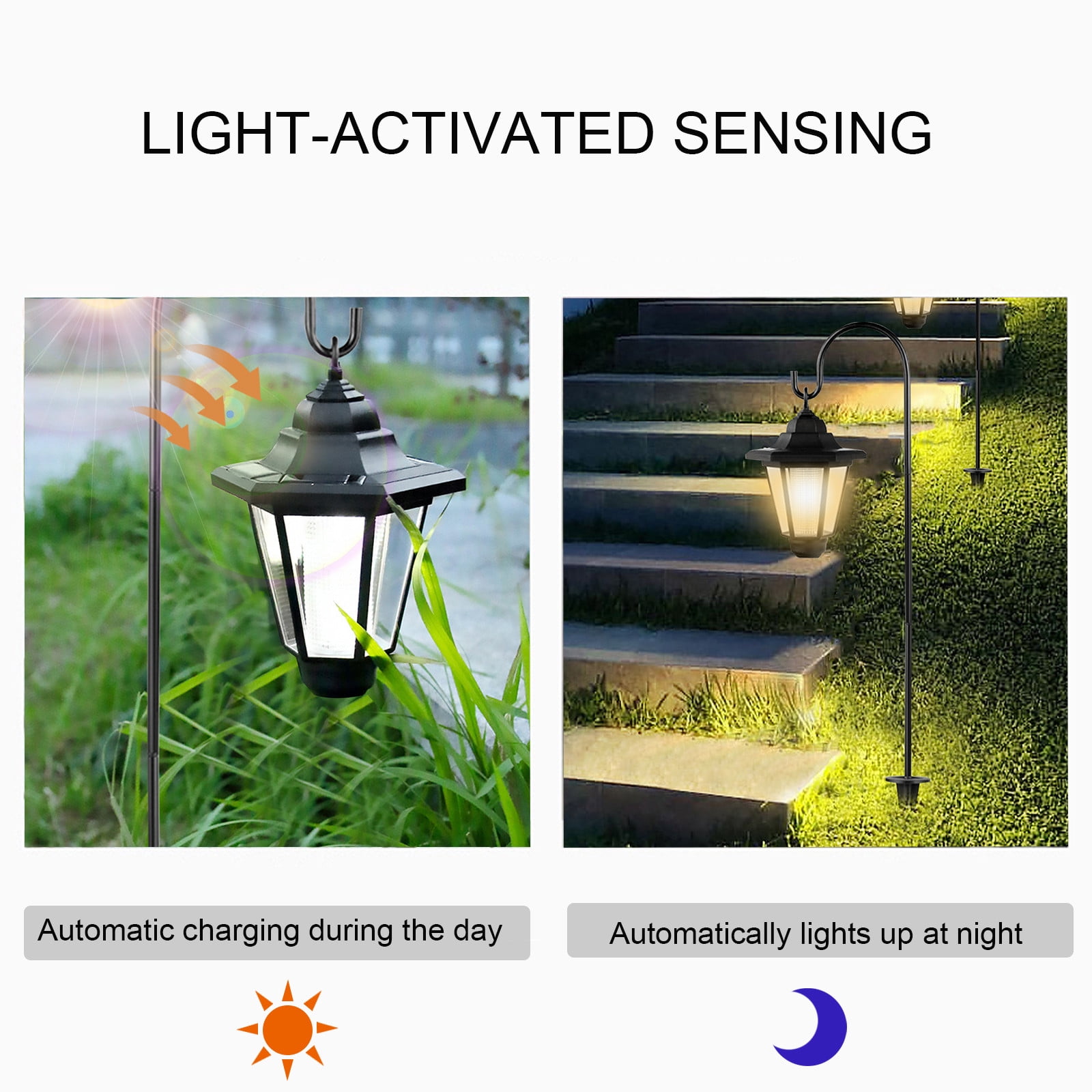 Jubipavy Solar Lights Outdoor Water Resitant LED Lighting Solar Powered Outdoor Lights Solar Garden Lights For Patio Yard