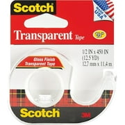 Scotch Transparent Tape 1/2'' X 450'' 1 ea (Pack of 4)