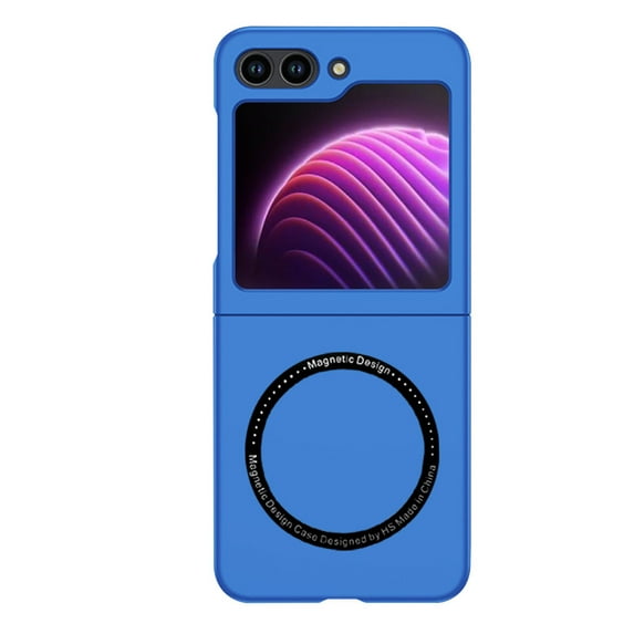 Frusde Compatible with Samsung Galaxy Z Flip 5 Magnetic Case Ultra Thin Shockproof Protective Case-Blue