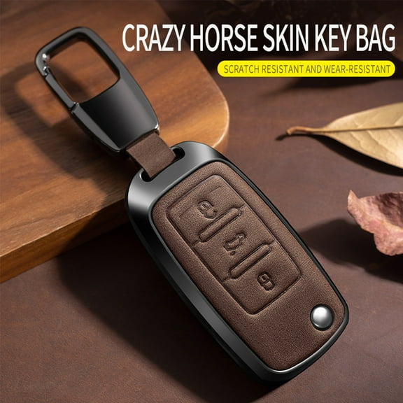 For Volkswagen Key Fob Cover Leather Car Jetta Golf Polo MK6 Passat Tiguan Beetle Key Case