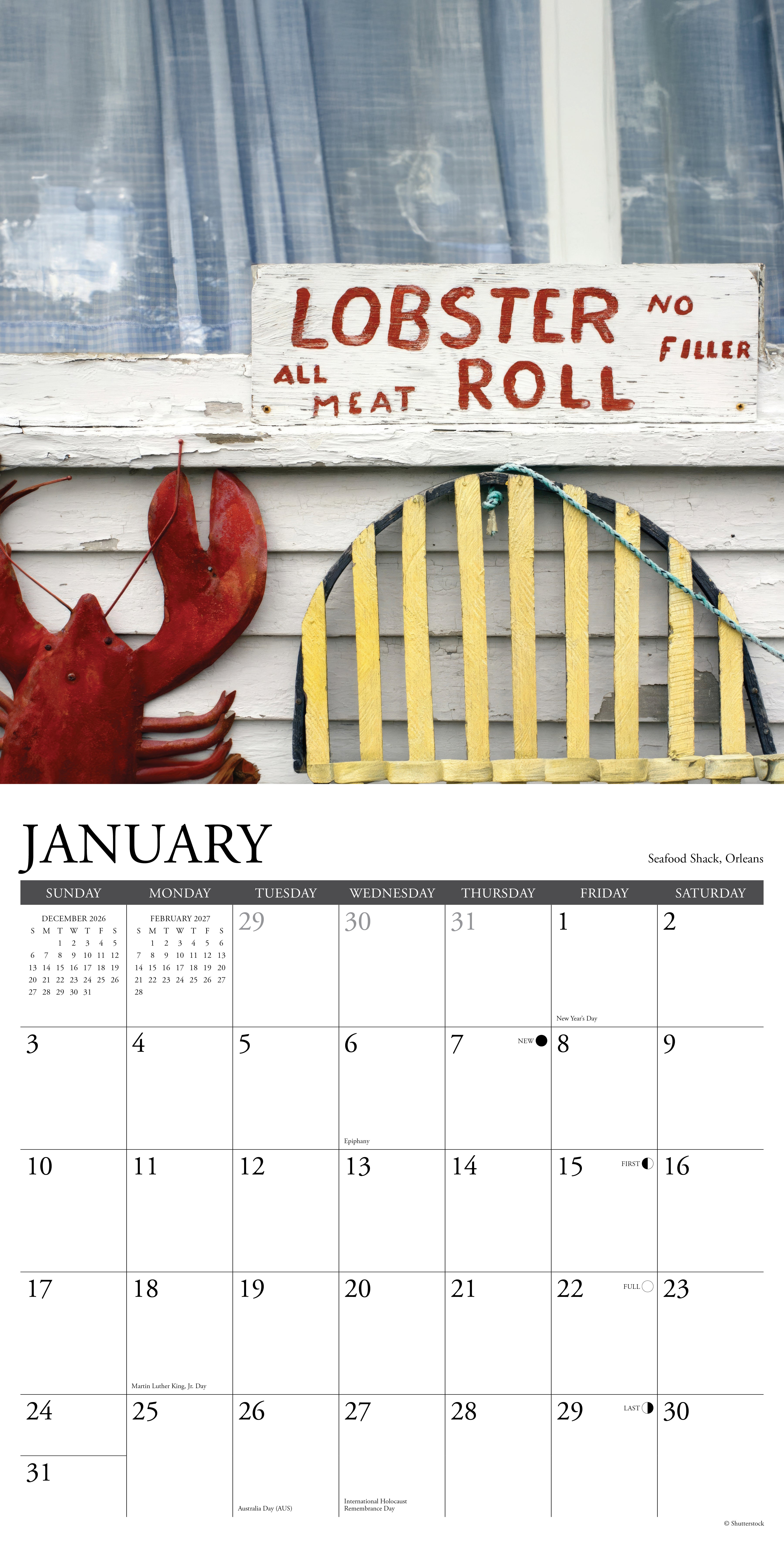 Willow Creek Press, Cape Cod 2027 Wall Calendar