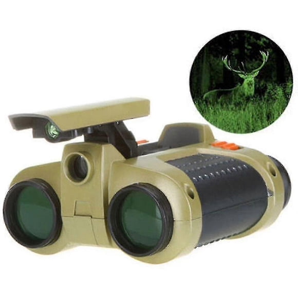 Jumelles de Nuit pour Enfants 4x30, Vision Nocturne Professionnelle, Télescope pour Randonnée Camping