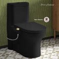 thumbnail image 3 of Aqua Non-Electric Bidet Toilet Attachment in Matte Black with Polished Gold Hardware, 3 of 9