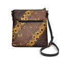 thumbnail image 2 of Kuiaobaty Butterfly Sunflower Print Crossbody Bag for Women, Casual Portable Leather Satchel Purse with Adjustable Strap, Waterproof Zipped Pockets Hobo Handbag Crossbody for Travel & Work, 2 of 7