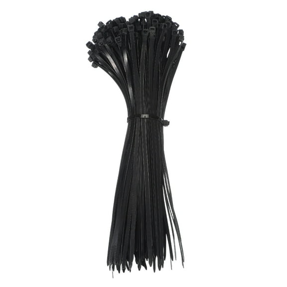 Uxcell Zip Ties Self-Locking Nylon Wire Cable Ties for Home Office Garden Workshop Black 12 Inch x 5.1 mm