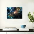 thumbnail image 4 of JRXY  - Astronomy Wall Art Galaxy Nebula Starry Cosmic Picture Painting Canvas Arotwork Universe Stars Outer Space Wall Art for Home Office Nursery Decoration Framed Ready to Hang 20x16inch, 4 of 6