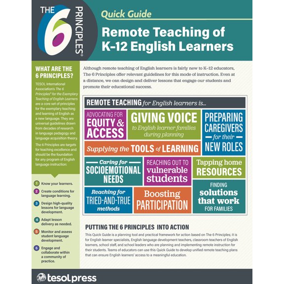 The 6 Principles The 6 Principles Quick Guide: Remote Teaching of K-12 English Learners, (Paperback)