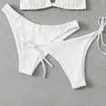 thumbnail image 5 of JSGEK Ladies Bikini Bathing Suit 3 Piece Ruched Padded Cups Perfect For Beach And Pool Use Premium Premium White M, 5 of 5