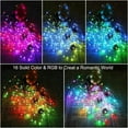 thumbnail image 4 of Fairy String Lights Battery Operated, 2 Pack 50 LEDs 16 Colors Changing Sliver Wire Lights, Larger RGB Bulb Super Bright Lights with Remote Control for Christmas Bedroom Party Outdoor Decoration, 4 of 7