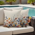 thumbnail image 2 of Outdoor Pillow Cover Watercolor Flower Floral Set of 2 Waterproof Throw Pillowcases Leaves Branch Nature Decorative Patio Furniture Pillows for Couch Garden Indoor & Outdoor Use, 2 of 9