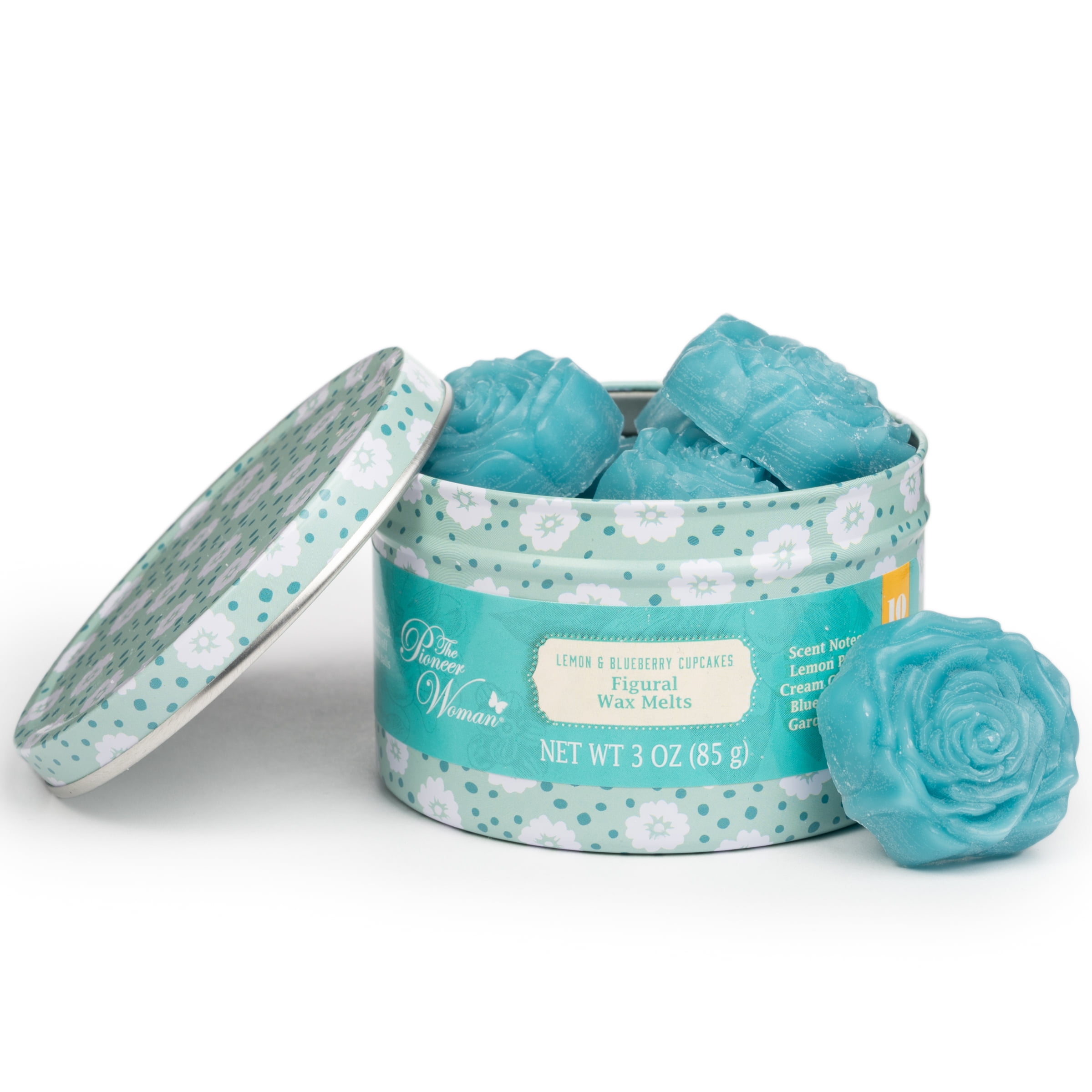(2 pack) The Pioneer Woman Figural Wax Melts, Lemon & Blueberry Cupcakes, 10 Count