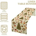 thumbnail image 3 of Christmas Tree Table Runner Seasonal Winter Holiday Theme Art Printed Dinner Runner for Home Party Kitchen Dining Table Decor Fabric 1 Panel W13xL36in, 3 of 6