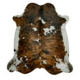 thumbnail image 2 of Medium Tricolor Cowhide Rug, 6x7 ft, Genuine Leather, Natural Cowhide for Modern & Rustic Decor, 2 of 8