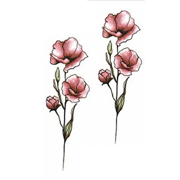 Panda Superstore PL-BEA6344642011-DORIS00245-RP Colorful Flowers Temporary Body Art Women Makeup Art Fake Tattoo Sticker - 3 Sheets