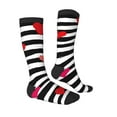 thumbnail image 3 of Fotbe Hearts And Lines1 print Women's Men's Novelty Crew Socks Cotton Socks Knee High Socks for Walking,Running,Nurses,Pregnancy, 3 of 8