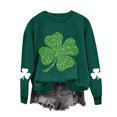 thumbnail image 5 of Clothing! Yajing Sweatshirt for Women St Patricks Day Shirt Women Lucky Shamrock St Patrick Sweatshirts Crewneck Oversized Long Sleeve Shirts Xl Green, 5 of 6