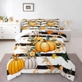 thumbnail image 2 of Erosebridal Harvest Pumpkin Bedding Queen Comforter Set, Maple leaf Down Comforter, Rustic Farmhouse Room Decor, 3pcs, 2 of 7