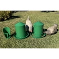 thumbnail image 3 of Zylina Powder Coated Green Metal Chicken Waterer 3.2 Gallon / Feeder 26 lbs / Scoop Combo Pack, 3 of 10