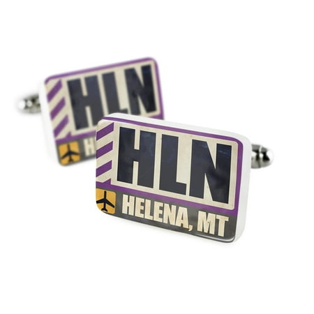 Cufflinks Airportcode HLN Helena, MTPorcelain Ceramic NEONBLOND