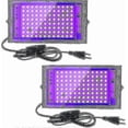 thumbnail image 1 of 2pcs 100w Uv Led Floodlight Blacklight Ip65 Waterproof, Ultraviolet Led Lamp, Effect Lighting For Aquarium, Party, Neon Painting, Fluorescent P, 1 of 5