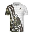 thumbnail image 2 of Funny Sasquach Golfing Big Foot Talk Birdie To Me Camo Men's Polo Shirt S-5XL, 2 of 5