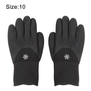 Gants de travail à l'épreuve du froid, gants antidérapants à basse température, gants de travail enrobés de nitrile, imperméables et huile pour l'environnement froid