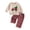 0$Beige409, variant on Tiijoy Christmas Boys Outfits Long Sleeve Crewneck Sweatshirt Plaid Pants Set, Sizes 0-3T