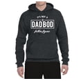 thumbnail image 2 of Wild Bobby,It's Not A Dad BOD It's A Father Figure Funny Husband Boyfriend Gift, Father's Day, Unisex Graphic Hoodie Sweatshirt, Heather Black, 2XL, 2 of 3