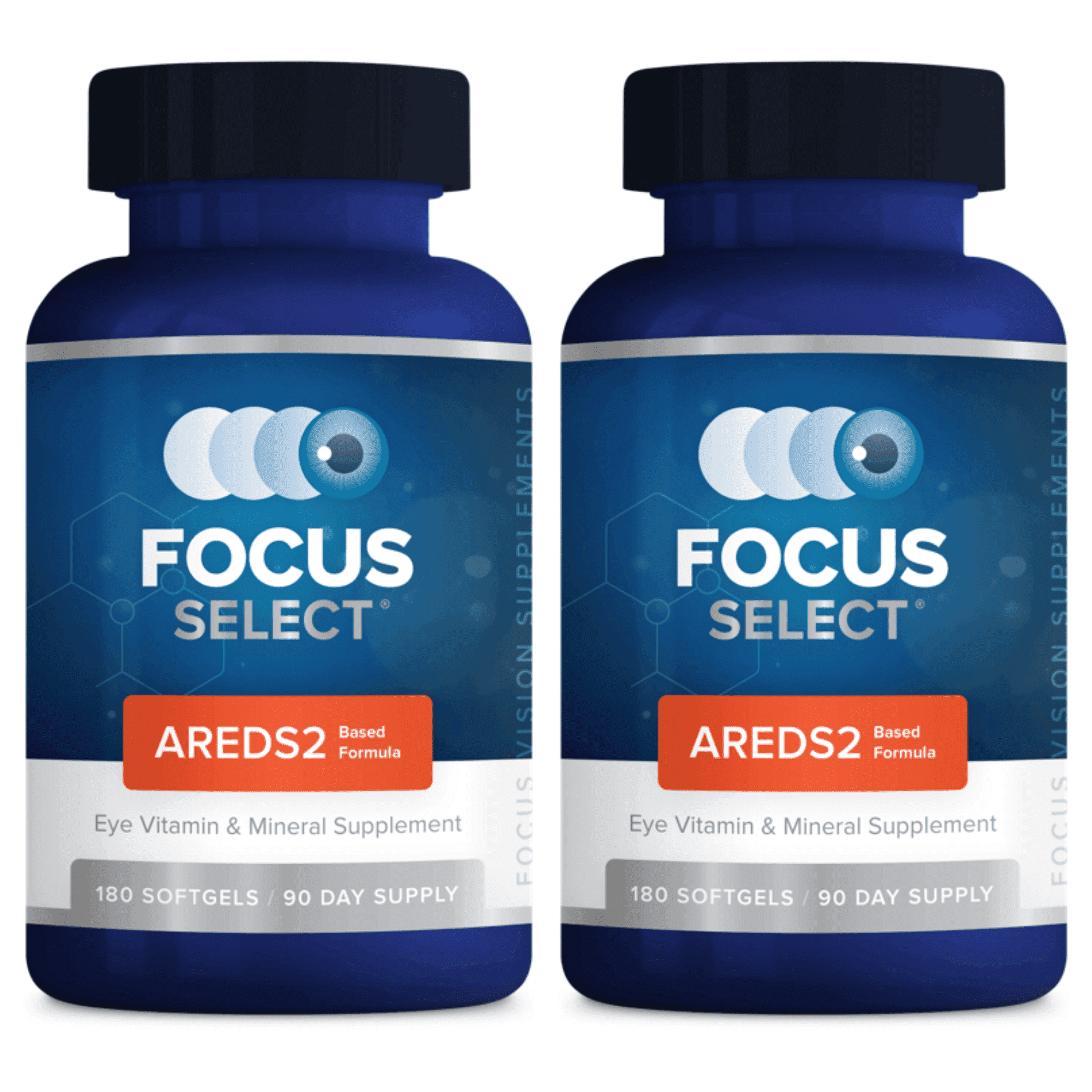 Focus Select® AREDS2-Based Eye Vitamins, 360 Softgels, 180-Day Supply Twin Pack, Lutein, Zeaxanthin, Vitamins C & E, 25 mg Zinc