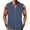 Blue, variant on Sakmal White Plus Size Tank Tops for Men Hooded White Camisole Button Down Drawstring Solid Sleeveless T Shirts for Men