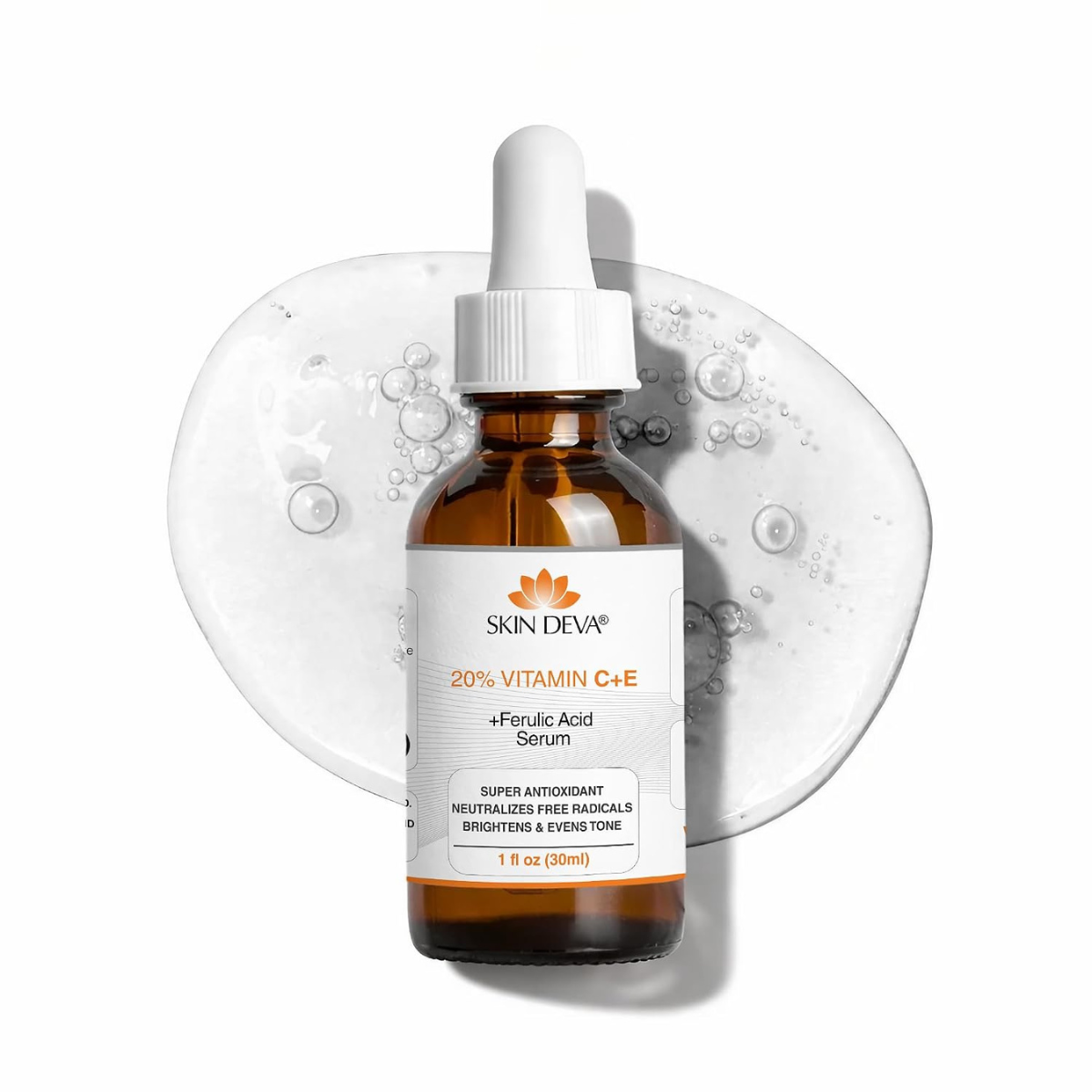 Skin Deva 20% Vitamin C Face Serum With Hyaluronic Acid, 1 fl oz