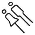 thumbnail image 4 of Black Acrylic Restroom Sign for Door Elegant Design with Men Women Symbol for Office Use 1 Set, 4 of 5