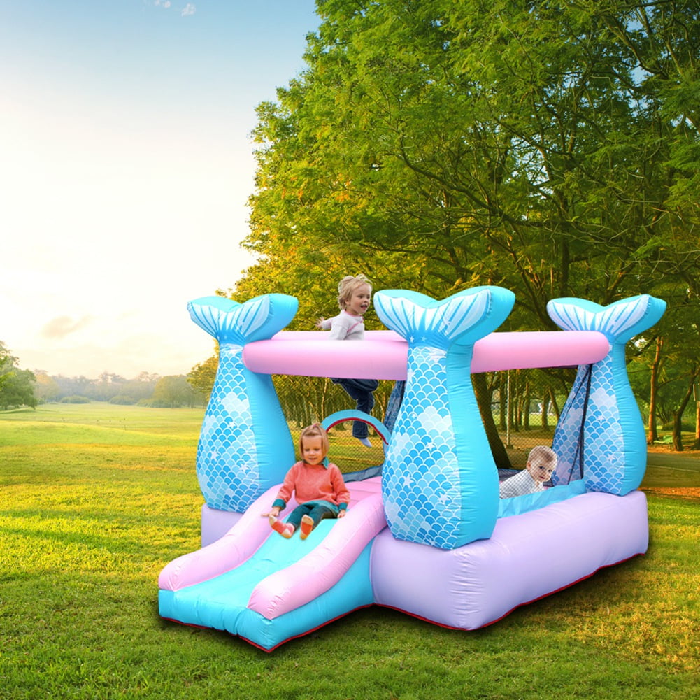 OTVIAP Bounce House,Mermaid Inflatable Castle 420D Oxford 840D Children ...
