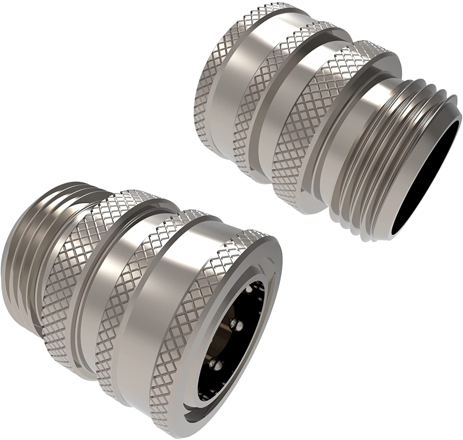 New Garden Hose Stainless Steel ¾” Quick Connect Fitting Plug & Coupler Set of 4