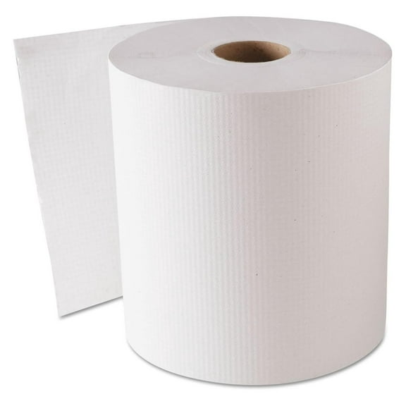 Hardwound Roll Towels, 8quot; x 800 ft, White