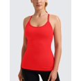 thumbnail image 2 of Top deportivo sin costuras CRZ YOGA para entrenamiento, color rojo oscuro, talla L, 2 of 5