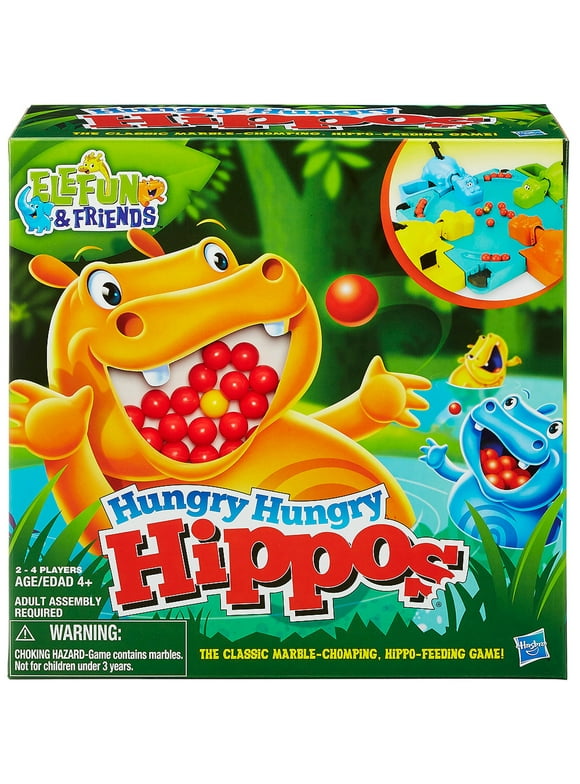 Elefun & Friends Hungry Hungry Hippos Board Game, 2-4 Players
