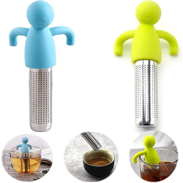 Infusor de té de hierbas suelto LIUYMXG de silicona 304 acero inoxidable 2 piezas