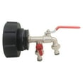 thumbnail image 1 of ibc hose faucet brass ibc faucet tank drain coarse thread adapter, 1 of 5