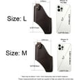 thumbnail image 3 of Leather Phone Holster, Phone Holder for Belt Loop, Cell Phone Cases, Leather Belt Pouch with Magnetic Button Darkbrown, 3 of 9