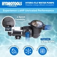 thumbnail image 3 of Swimline HydroTools Hydro Flo 1.0 HP 5280 GPH 2 Speed Horizontal Discharge Pump, 3 of 11