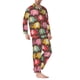 thumbnail image 2 of Balery Cute Elephants Pijama para Hombre de Dos Piezas con Manga Larga, Conjunto de Dormir y Descanso Suave con Bolsillos-Large, 2 of 7