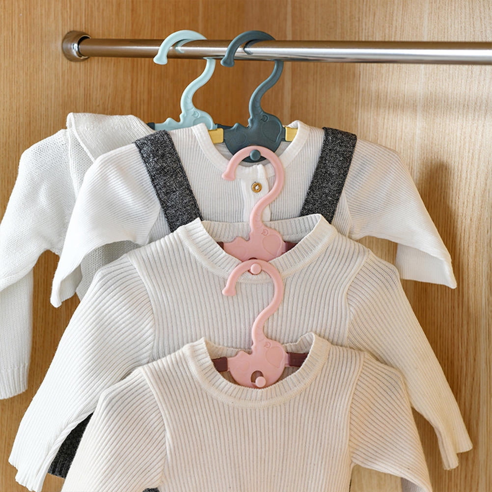 OUNONA  20 Pcs Newborn Infant Telescopic Hanger Firm Support Non-skid Material Child