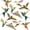 18 pieces, variant on Maltemura Large Hummingbird Window Stickers (6/12/18 pieces) - Prevent birds from hitting window glass. Glue-free vinyl material.