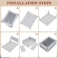 thumbnail image 3 of Pawsdot Small Grey Aluminium Alloy Mailbox with Lock Storage Box, 3 of 8